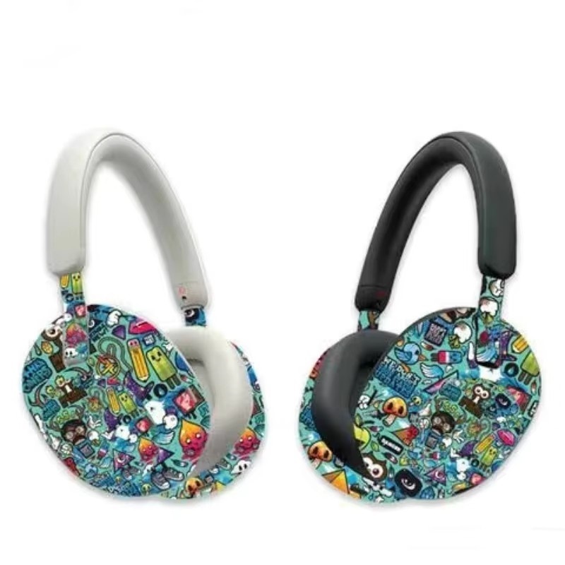 Sony Headphone Wh-1000Xm5 - カラフルなスキンステッカー Sony WH 1000XM5 ヘッドセットラップカバー ユニバーサルビニールデカールスキン