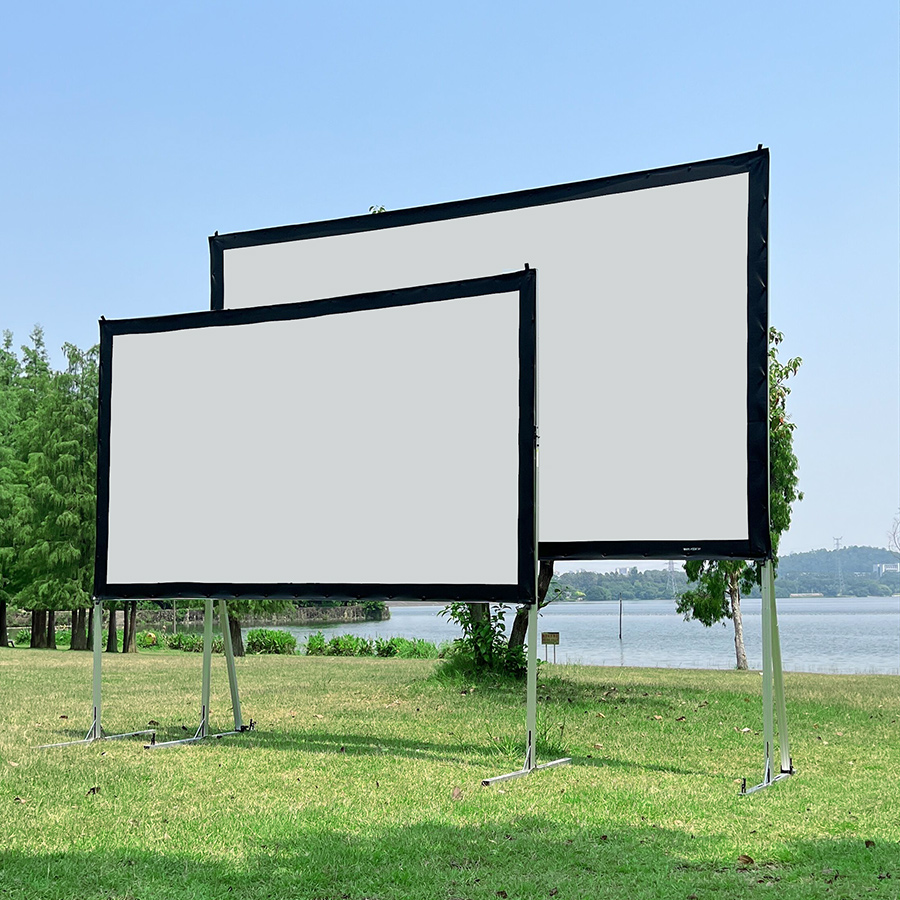 Projector Screen 100 Inch - スタンド付きプロジェクタースクリーン 120インチ 16:9 HD 4K 屋外プロジェクタースクリーン