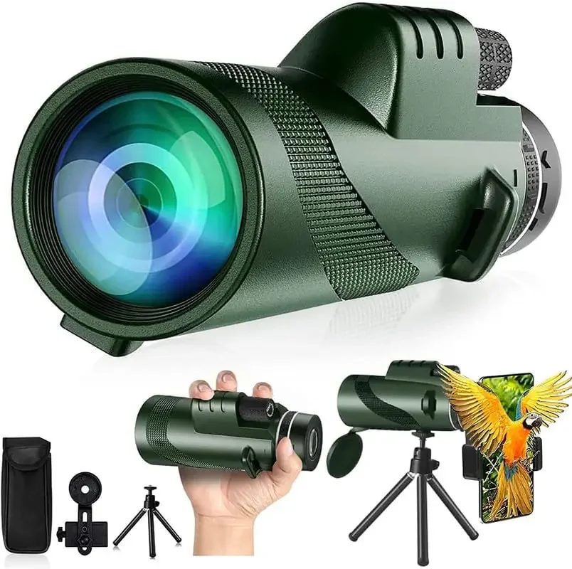 Home Cinema Center - 80x100 HD 単眼鏡 スマートフォンアダプター & 三脚望遠鏡用