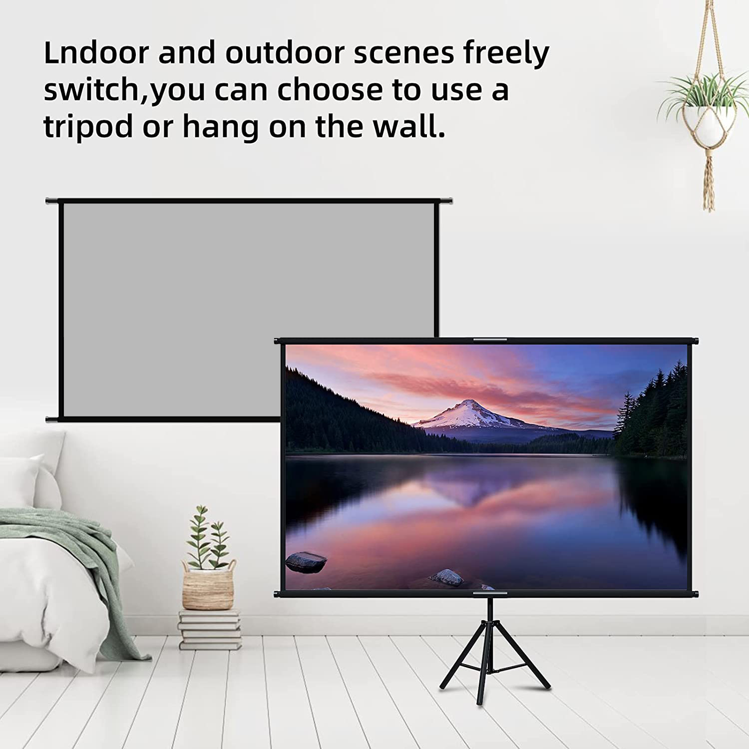 VEIDADZ プロジェクタースクリーンスタンド付きメタルグ - Projector Screen 100 Inch のレビューと価格
