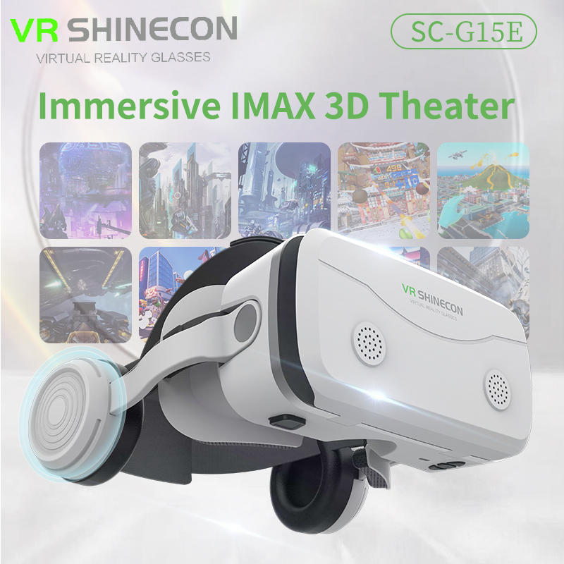 3D Viar 電話仮想現実 VR メガネヘルメットヘッドセ - Home Cinema Glasses のレビューと価格
