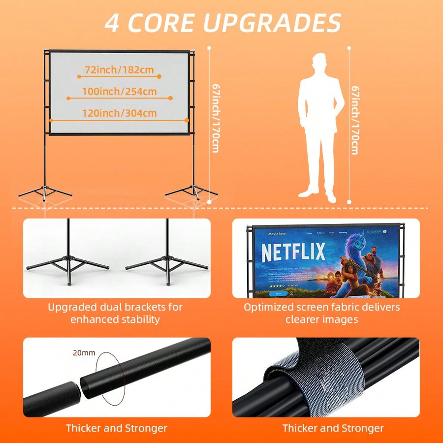 XBJ 100インチ 4KウルトラHDプロジェクションスクリ - Projector Screen 100 Inch のレビューと価格