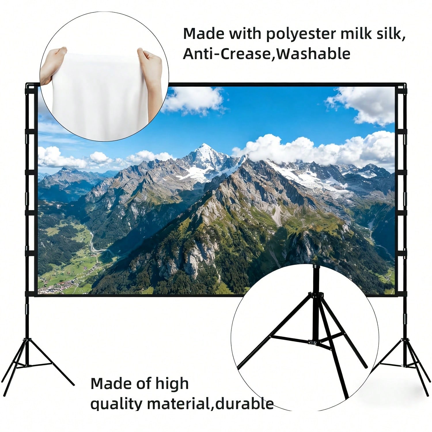 XBJ 100インチ 4KウルトラHDプロジェクションスクリ - Projector Screen 100 Inch のレビューと価格