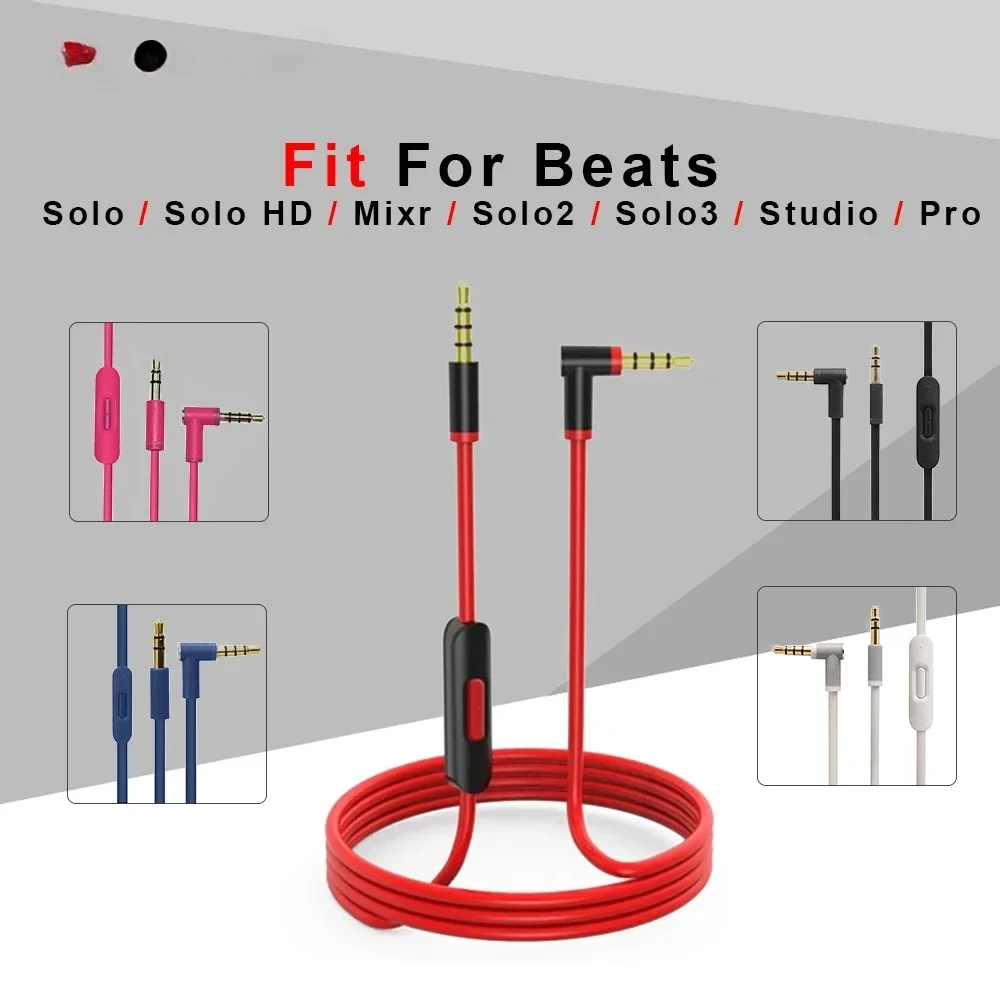 交換用オーディオケーブルコードワイヤー、インラインマイクとコ - Beats Headphone Studio Pro のレビューと価格