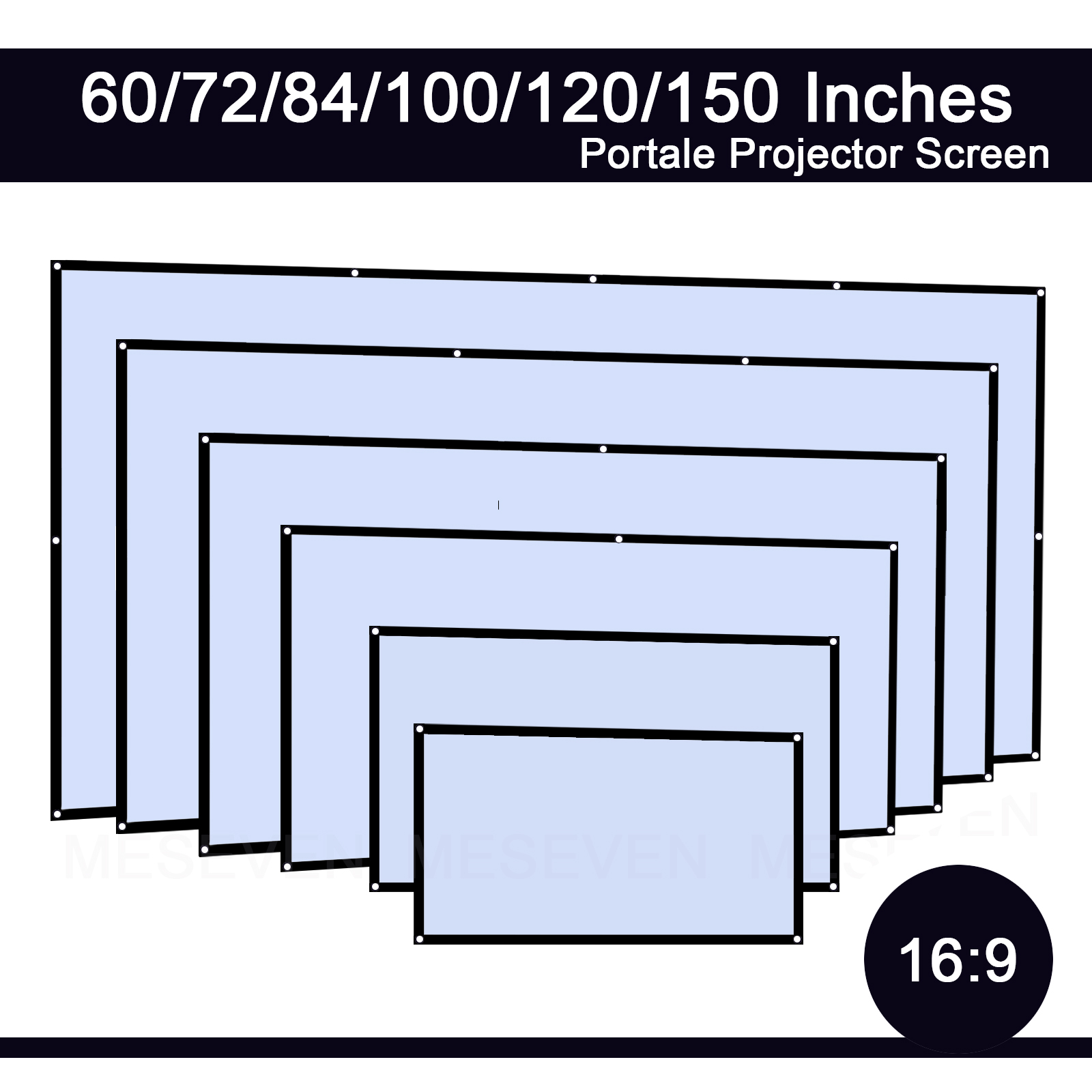 ポータブルしわのない軽量プロジェクタースクリーン,屋外家庭用 - Projector Screen 100 Inch のレビューと価格