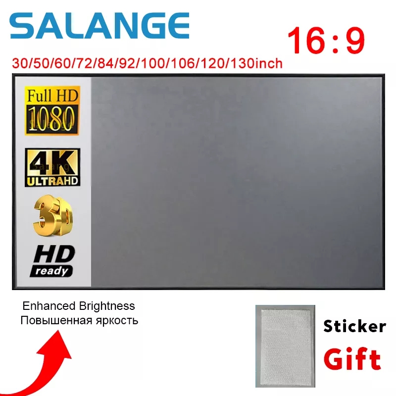 Salange プロジェクタースクリーン、60 100 12 - Projector Screen 100 Inch のレビューと価格