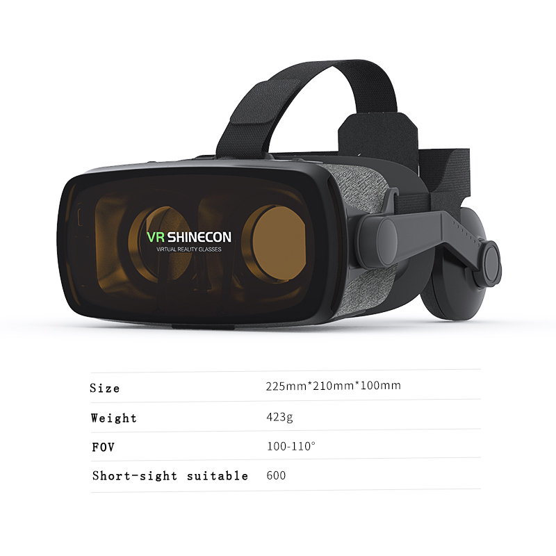 VR Shinecon Casque Viar 3D メガネ - Home Cinema Glasses のレビューと価格