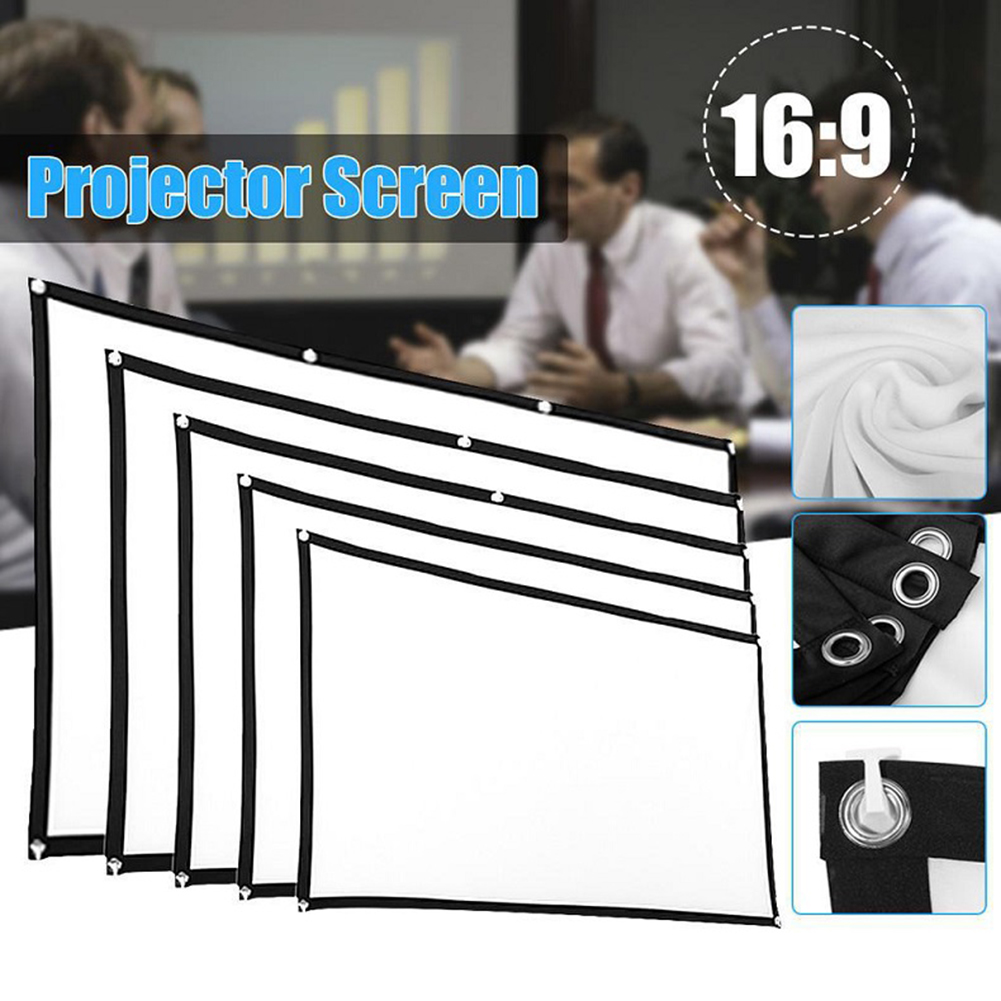 ホームオフィスプロジェクターカーテン 16:9 シンプル K - Projector Screen 100 Inch のレビューと価格